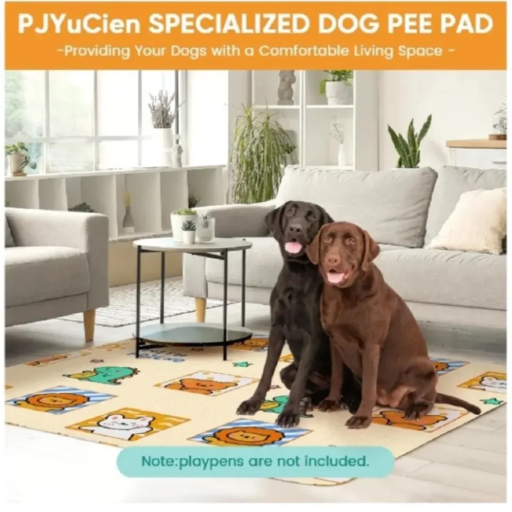 PJYucien Washable Pee Pads for Dogs, 33'' Per Side 89'' Diagonal Octagonal PJYuc